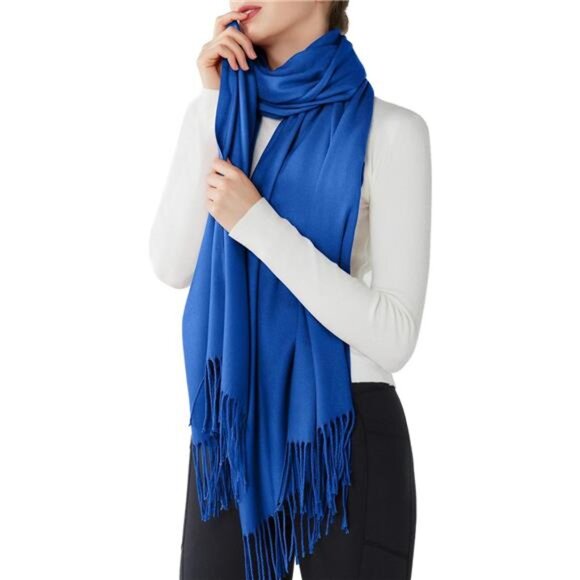 Soft Warm Scarf for Women Blue2 - Picture 5 of 7